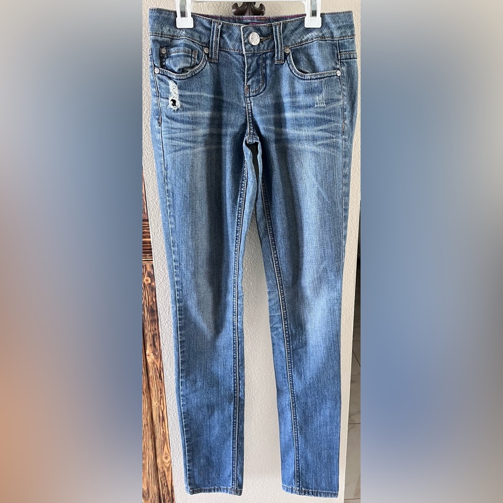 RSQ Paris Skinny Distressed Jeans Juniors Size 1 Regular